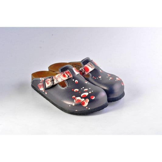 Black & White Floral Mule WCAL359 (774938755168)