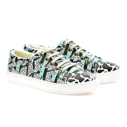Black and Blue Pattern Sneaker Shoes WSPR114 (1405822533728)