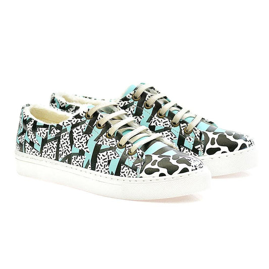 Black and Blue Pattern Sneaker Shoes WSPR114 (1405822533728)