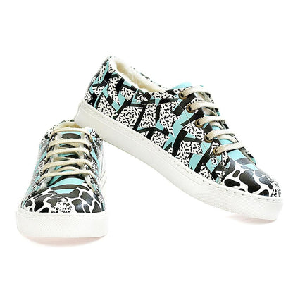 Black and Blue Pattern Sneaker Shoes WSPR114 (1405822533728)