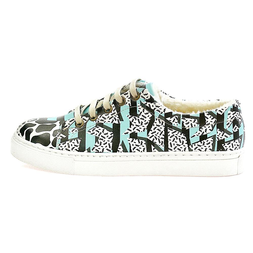 Black and Blue Pattern Sneaker Shoes WSPR114 (1405822533728)