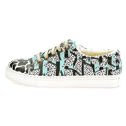 Black and Blue Pattern Sneaker Shoes WSPR114 (1405822533728)