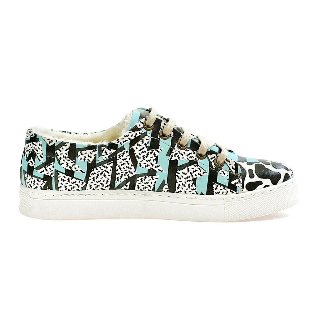 Black and Blue Pattern Sneaker Shoes WSPR114 (1405822533728)