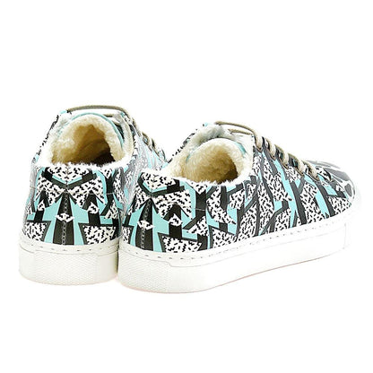 Black and Blue Pattern Sneaker Shoes WSPR114 (1405822533728)
